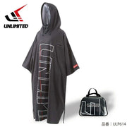 Microfibered Pull-over Towel Hoodie -BLACK-