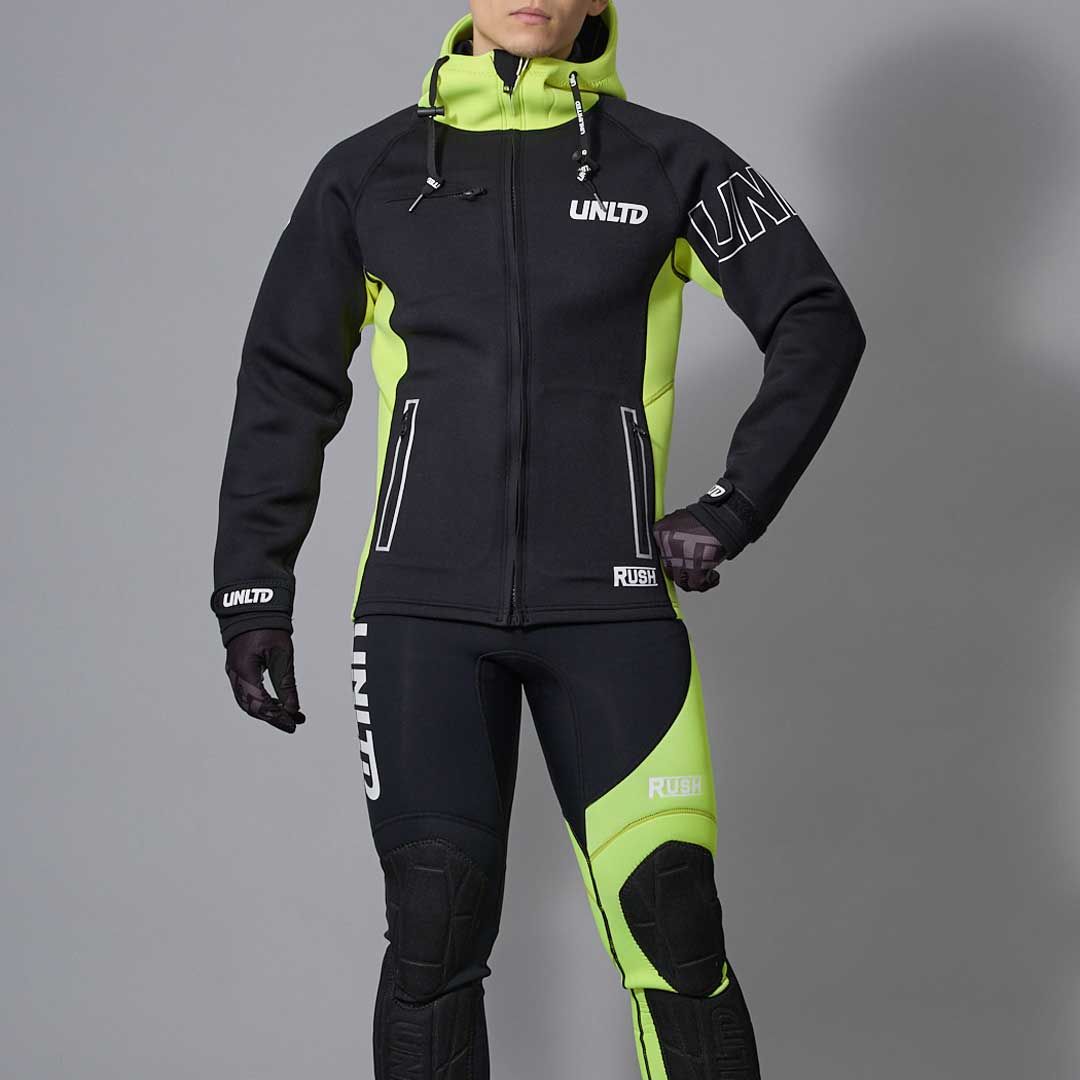 راش جولة معطف أصفر