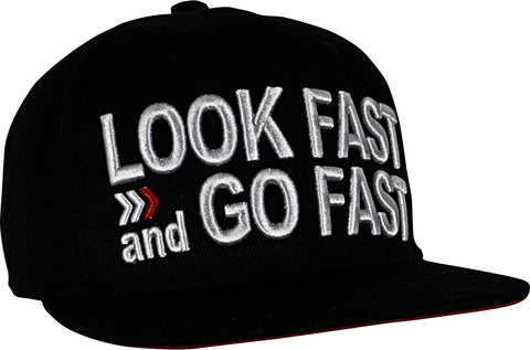 Snapback Hat Go Faster Black
